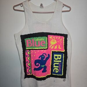 Vintage 90s Labatts Blue Mens L Tank Top